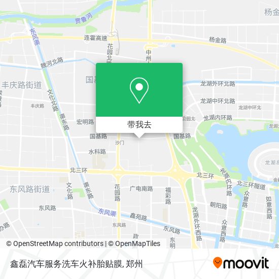 鑫磊汽车服务洗车火补胎贴膜地图