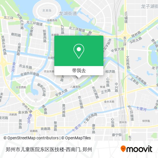 郑州市儿童医院东区医技楼-西南门地图
