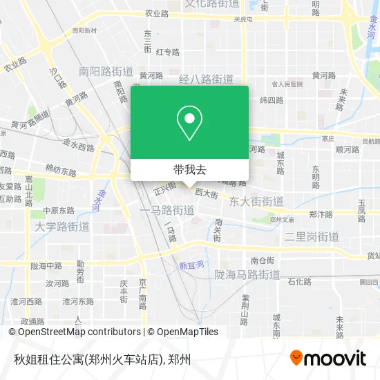 秋姐租住公寓(郑州火车站店)地图