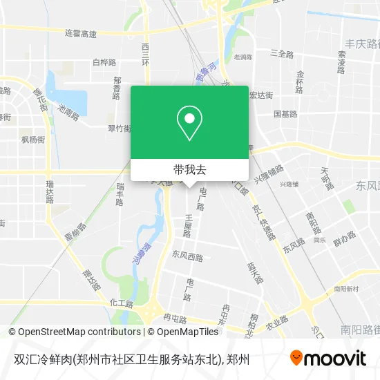 双汇冷鲜肉(郑州市社区卫生服务站东北)地图
