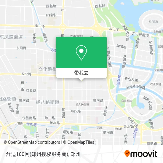 舒适100网(郑州授权服务商)地图