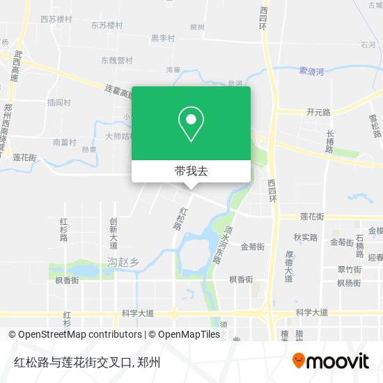 红松路与莲花街交叉口地图