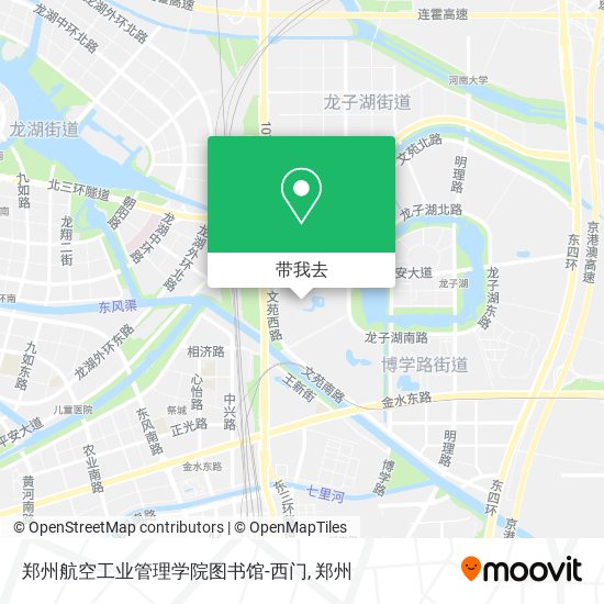 郑州航空工业管理学院图书馆-西门地图