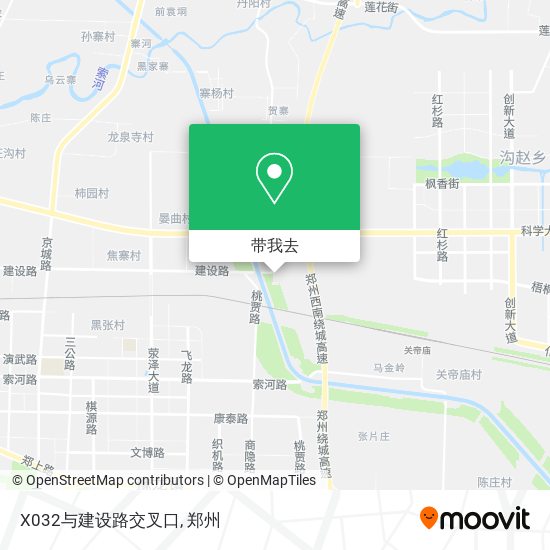 X032与建设路交叉口地图