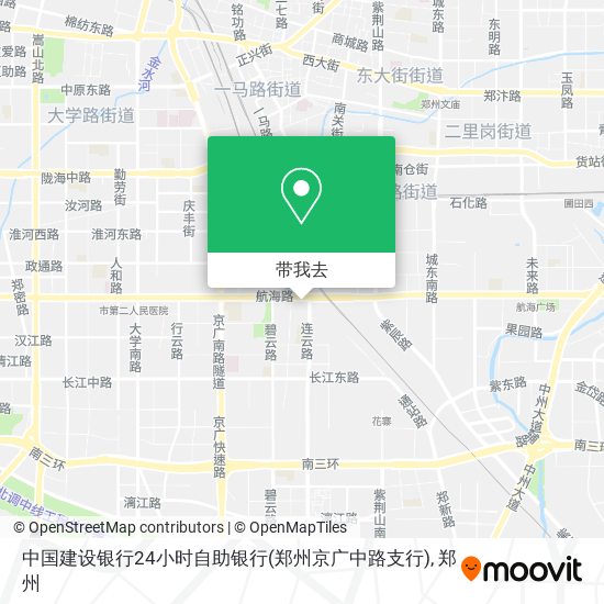 中国建设银行24小时自助银行(郑州京广中路支行)地图