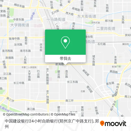 中国建设银行24小时自助银行(郑州京广中路支行)地图