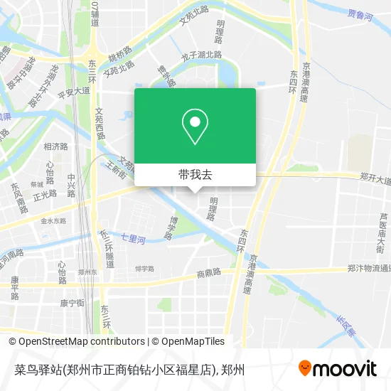 菜鸟驿站(郑州市正商铂钻小区福星店)地图