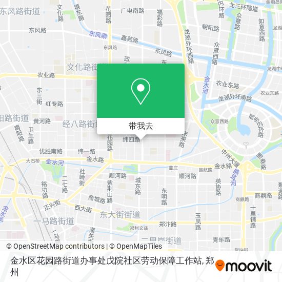 金水区花园路街道办事处戊院社区劳动保障工作站地图