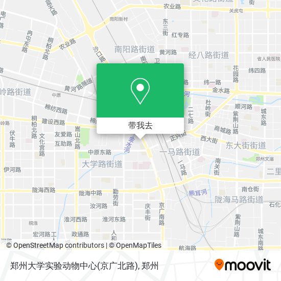 郑州大学实验动物中心(京广北路)地图