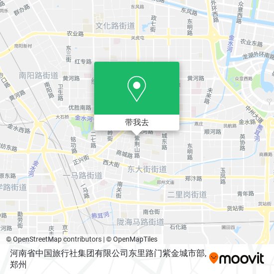 河南省中国旅行社集团有限公司东里路门紫金城市部地图