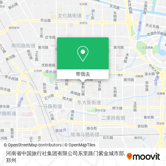 河南省中国旅行社集团有限公司东里路门紫金城市部地图
