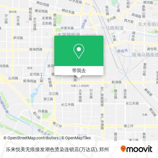 乐来悦美无痕接发潮色烫染连锁店(万达店)地图