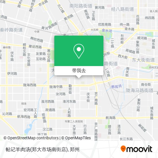 帖记羊肉汤(郑大市场南街店)地图
