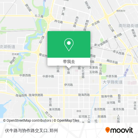 伏牛路与协作路交叉口地图