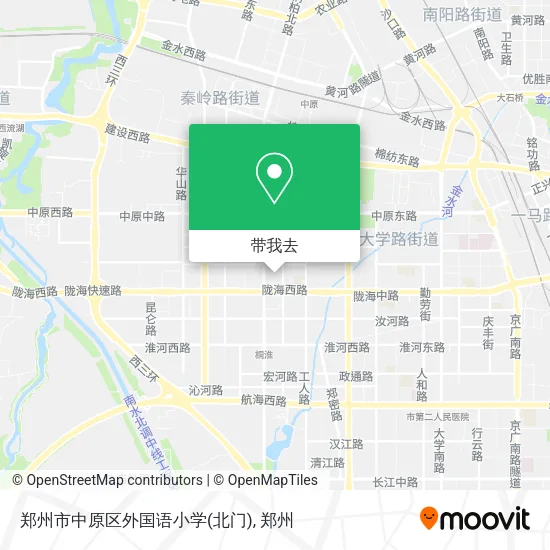郑州市中原区外国语小学(北门)地图
