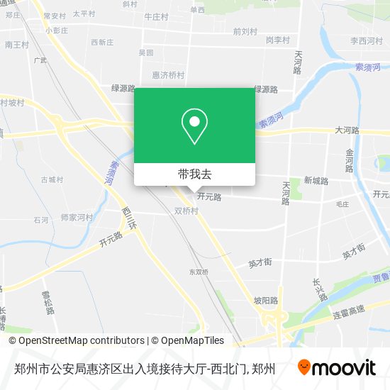 郑州市公安局惠济区出入境接待大厅-西北门地图