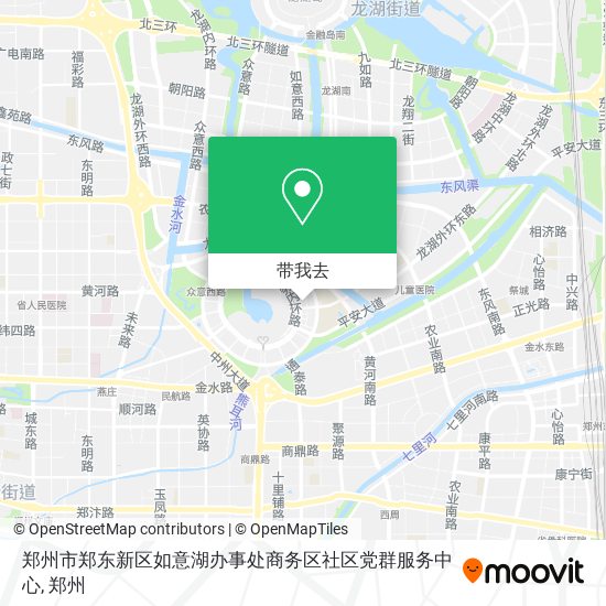 郑州市郑东新区如意湖办事处商务区社区党群服务中心地图