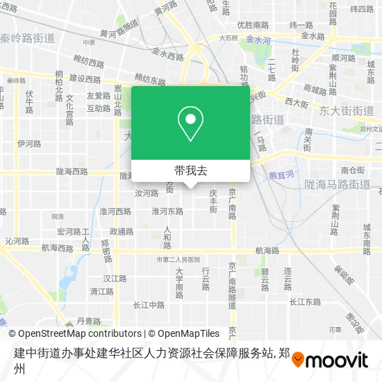 建中街道办事处建华社区人力资源社会保障服务站地图
