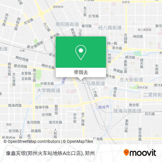 豫鑫宾馆(郑州火车站地铁A出口店)地图