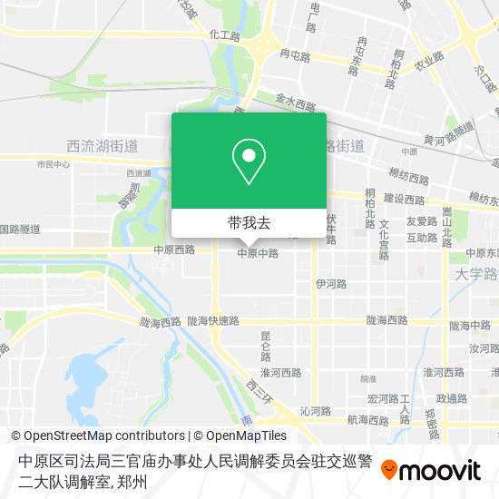 中原区司法局三官庙办事处人民调解委员会驻交巡警二大队调解室地图
