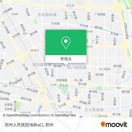 郑州人民医院地铁a口地图
