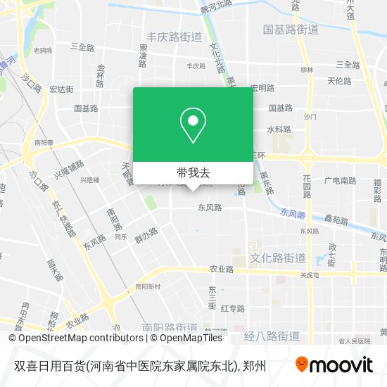 双喜日用百货(河南省中医院东家属院东北)地图