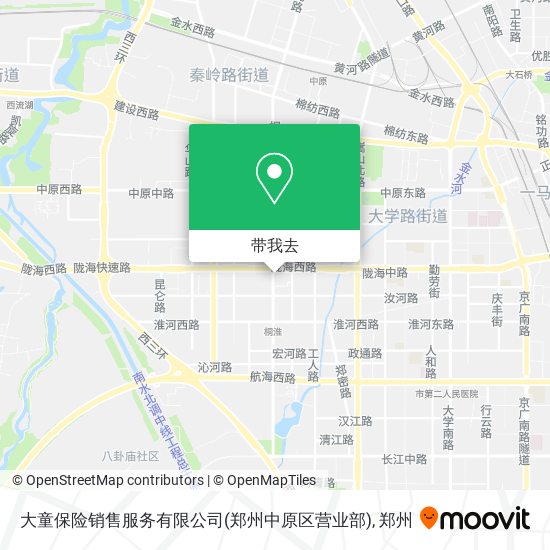 大童保险销售服务有限公司(郑州中原区营业部)地图