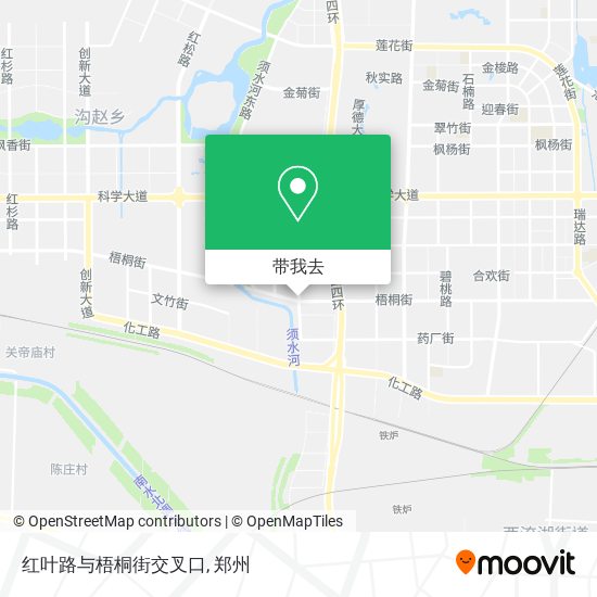 红叶路与梧桐街交叉口地图