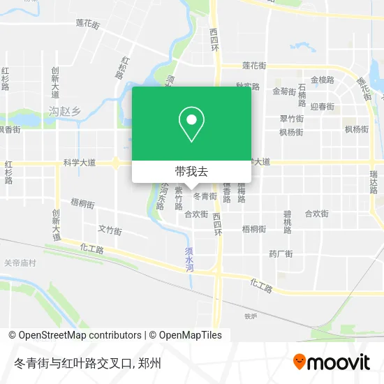 冬青街与红叶路交叉口地图