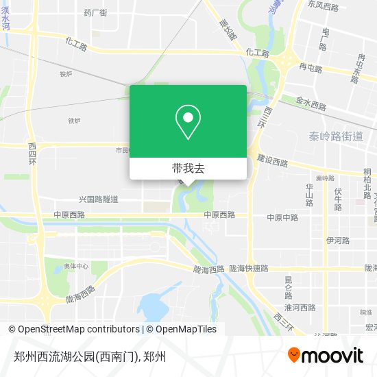 郑州西流湖公园(西南门)地图