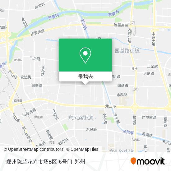 郑州陈砦花卉市场B区-6号门地图