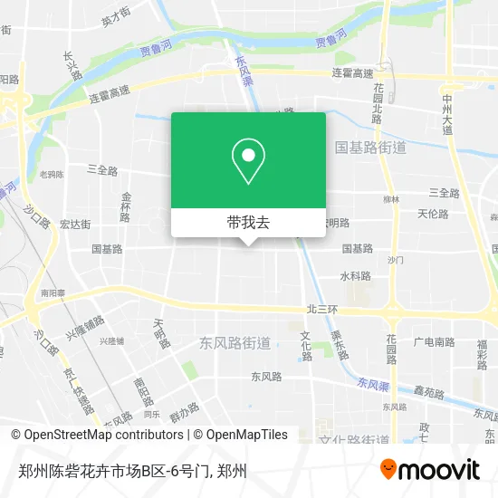 郑州陈砦花卉市场B区-6号门地图