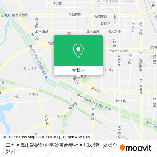 二七区嵩山路街道办事处黄岗寺社区居民管理委员会地图