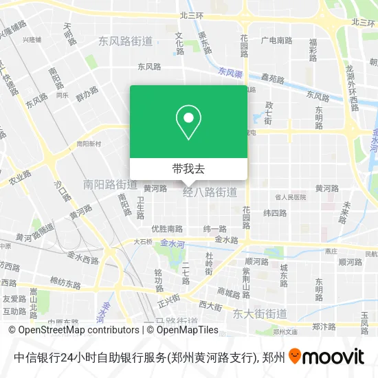 中信银行24小时自助银行服务(郑州黄河路支行)地图