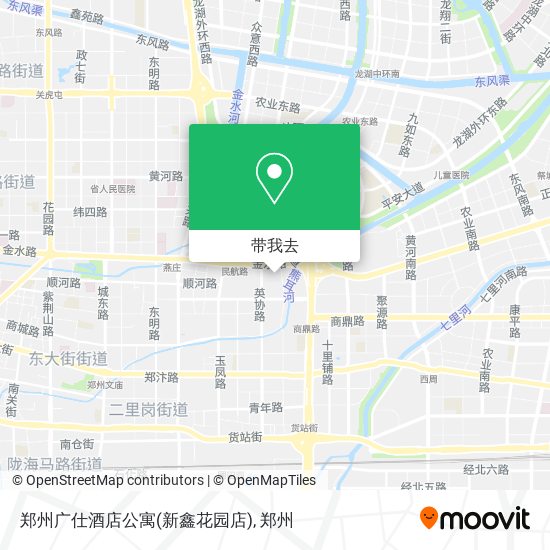 郑州广仕酒店公寓(新鑫花园店)地图