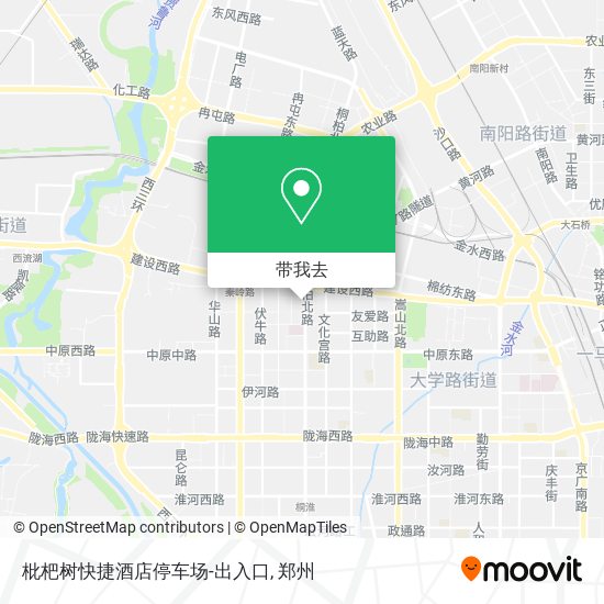 枇杷树快捷酒店停车场-出入口地图