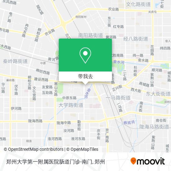 郑州大学第一附属医院肠道门诊-南门地图