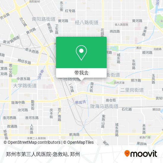 郑州市第三人民医院-急救站地图