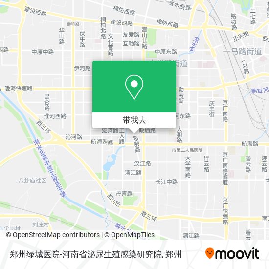 郑州绿城医院-河南省泌尿生殖感染研究院地图