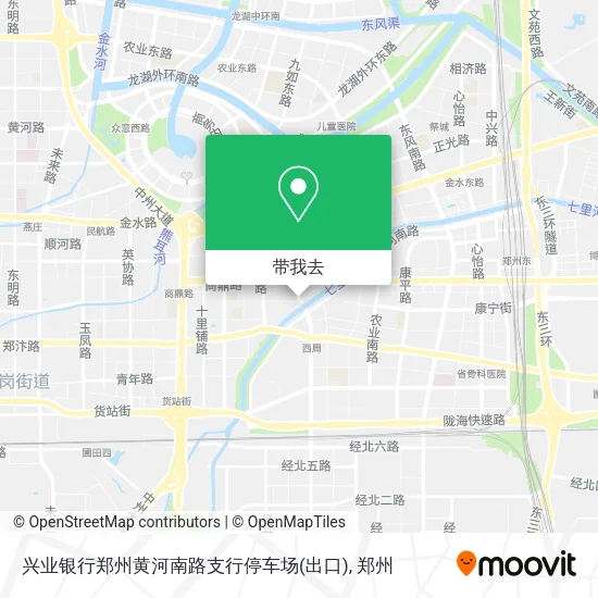兴业银行郑州黄河南路支行停车场(出口)地图