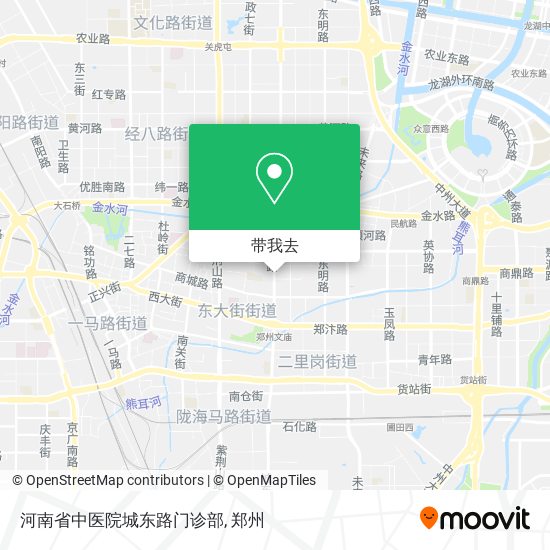 河南省中医院城东路门诊部地图