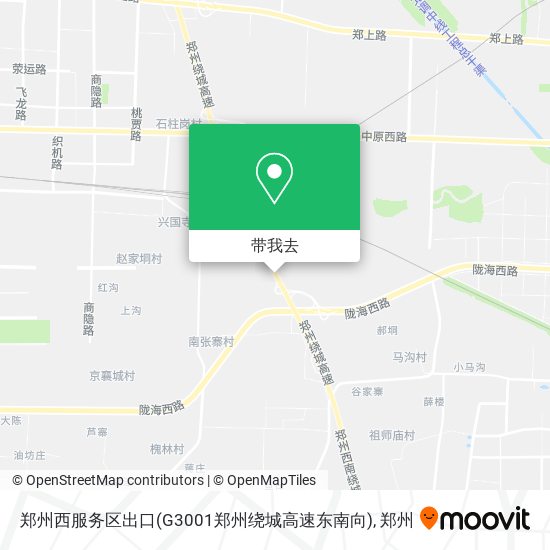 郑州西服务区出口(G3001郑州绕城高速东南向)地图