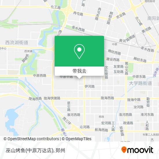 巫山烤鱼(中原万达店)地图