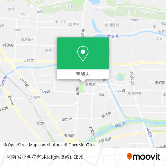 河南省小明星艺术团(新城路)地图