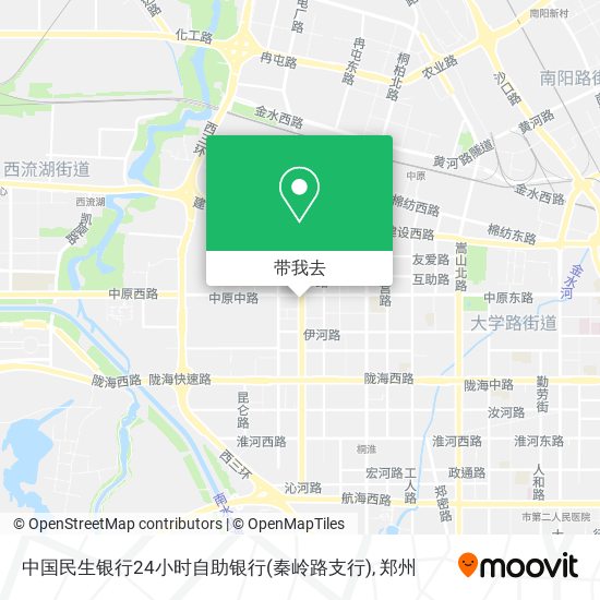 中国民生银行24小时自助银行(秦岭路支行)地图