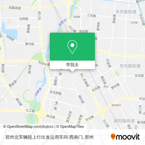郑州北车辆段上行出发运用车间-西南门地图