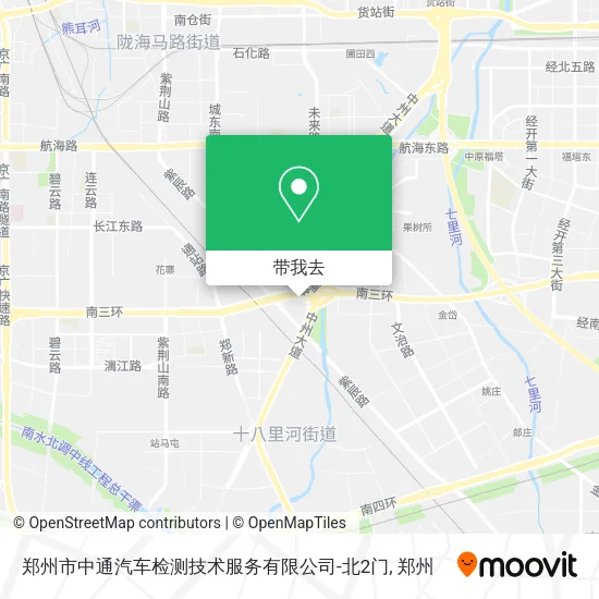 郑州市中通汽车检测技术服务有限公司-北2门地图