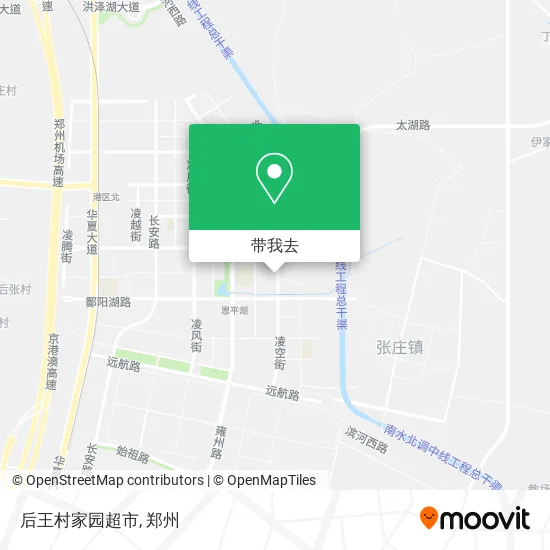 后王村家园超市地图
