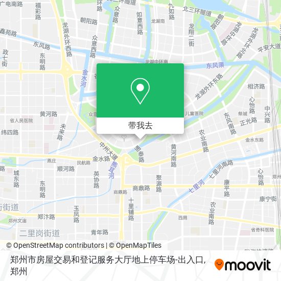 郑州市房屋交易和登记服务大厅地上停车场-出入口地图