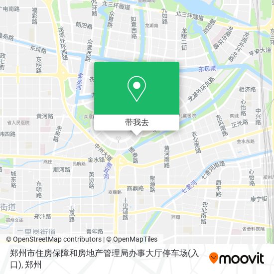 郑州市住房保障和房地产管理局办事大厅停车场(入口)地图
